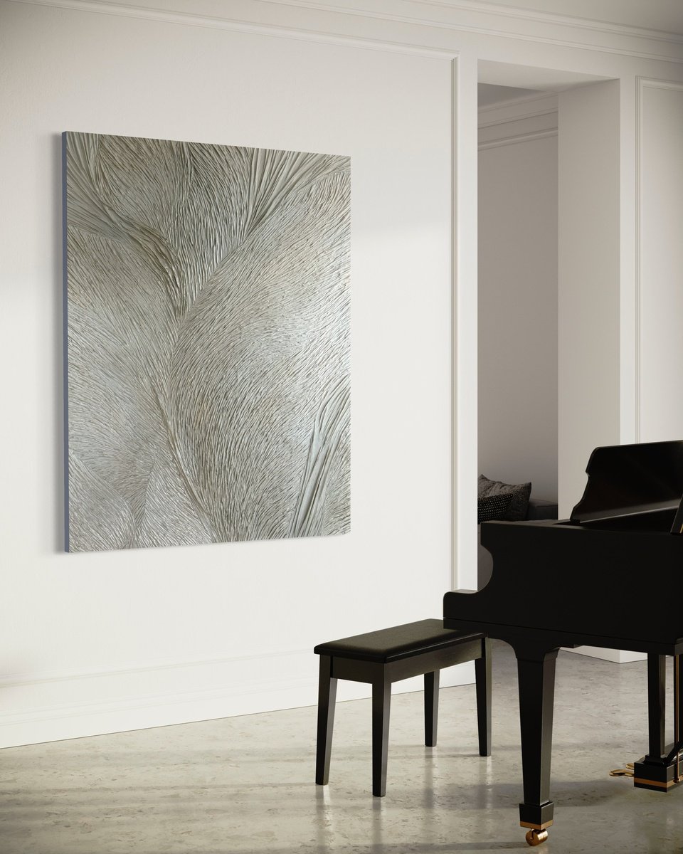 Abstract Acrylic Painting By Daniela Pasqualini, 48 X 60, Muted Symphony, Original Artwork