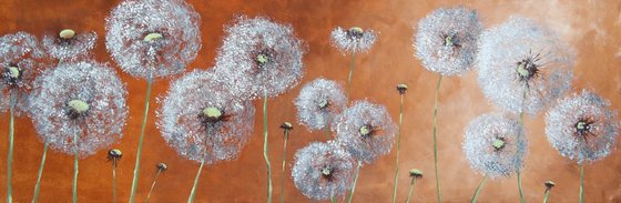 Dandelions - EXTRA LARGE  Impressionistic Home decor Painting