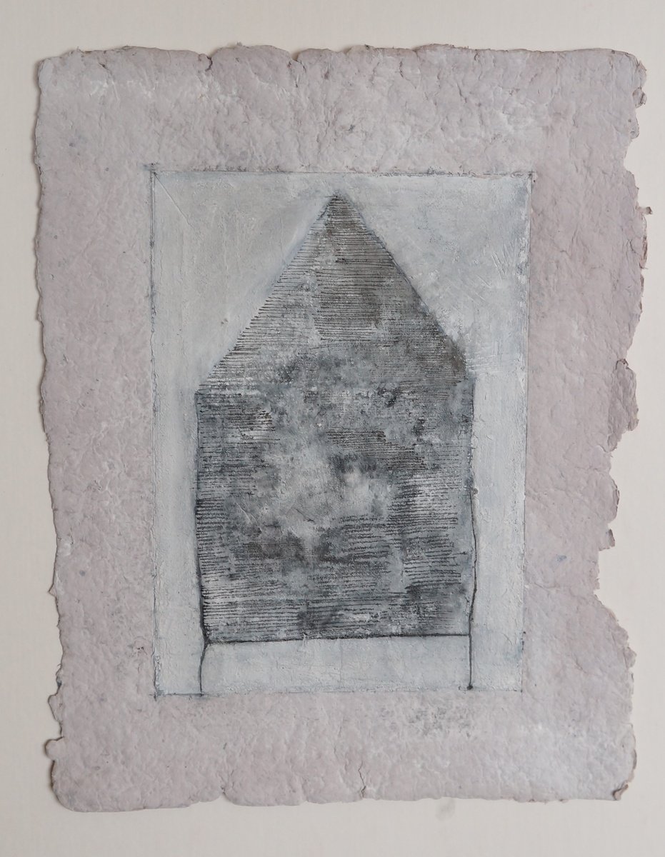 Geometric Abstract Acrylic Painting By Anna Jannack, 8 X 10, House I, Original Artwork