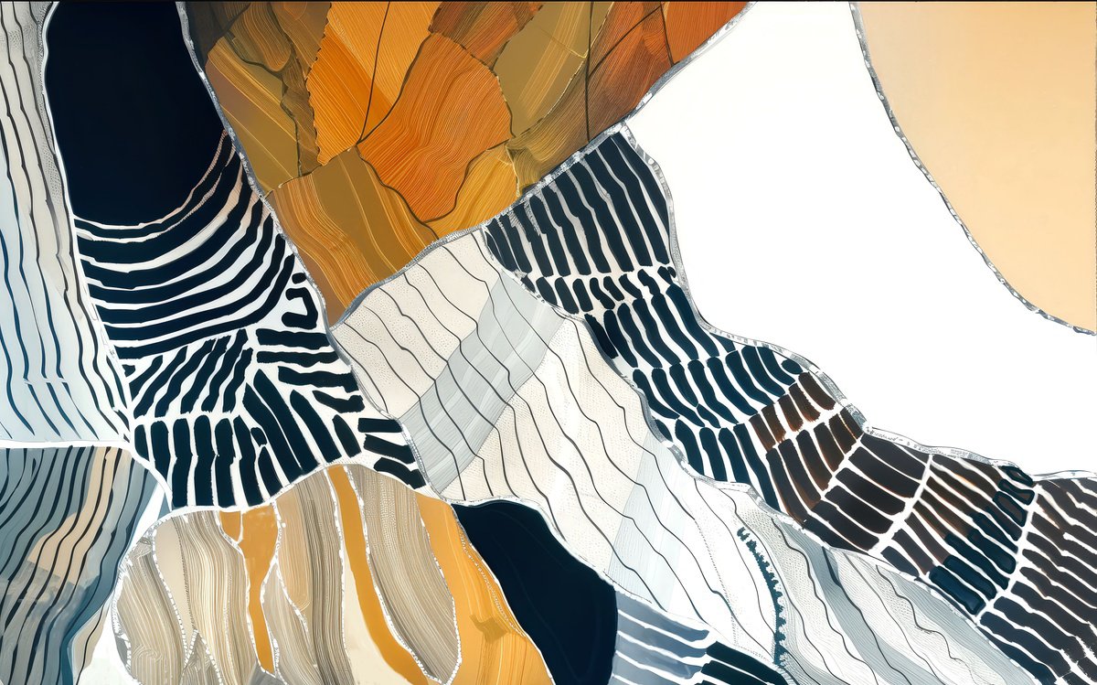 Abstract Acrylic Painting By V+V Kniazievi, 59 X 39", Rings Of Life #4, Original Artwork