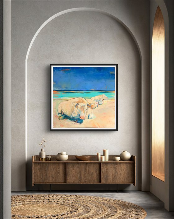 Cows on the beach