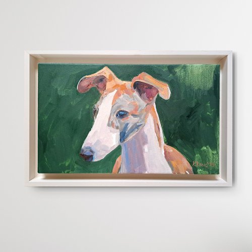 Maggie the Whippet by Katharine Rowe