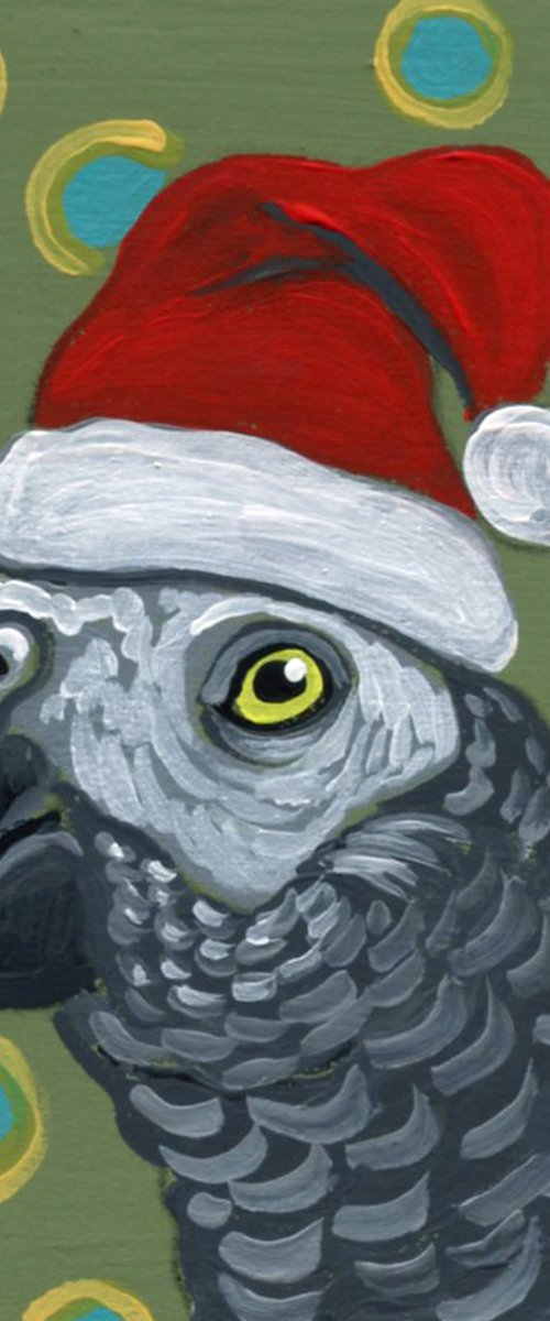 African Gray Christmas by Carla Smale