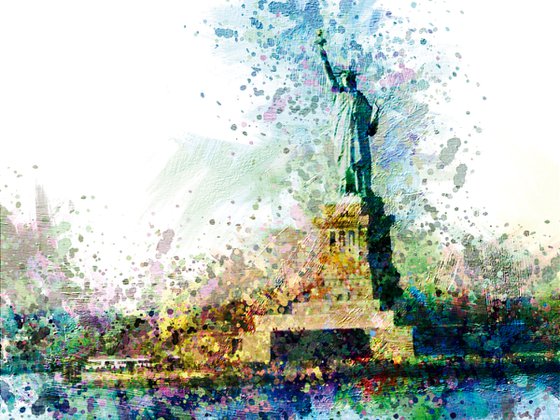 Gotas de color, Estatua de la libertad/original artwork