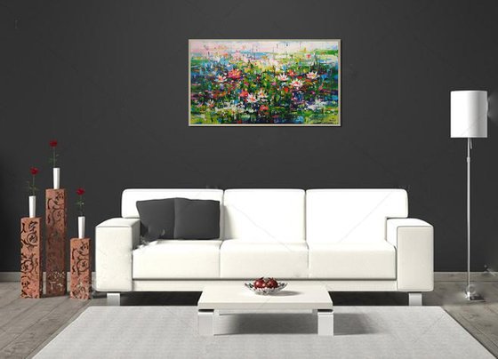 Abstract landscape  (Water lilies)