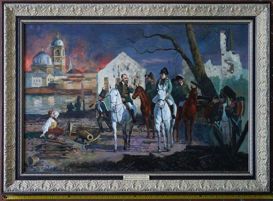 Napoleon was in burning Moscow
