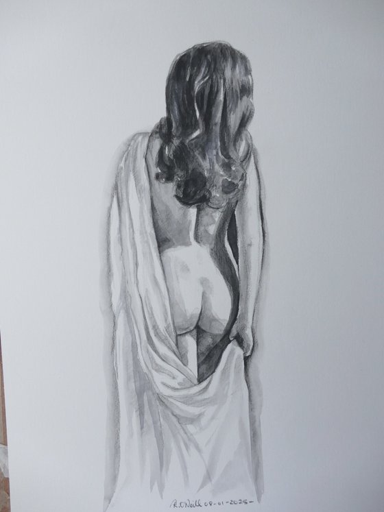 Draped female nude