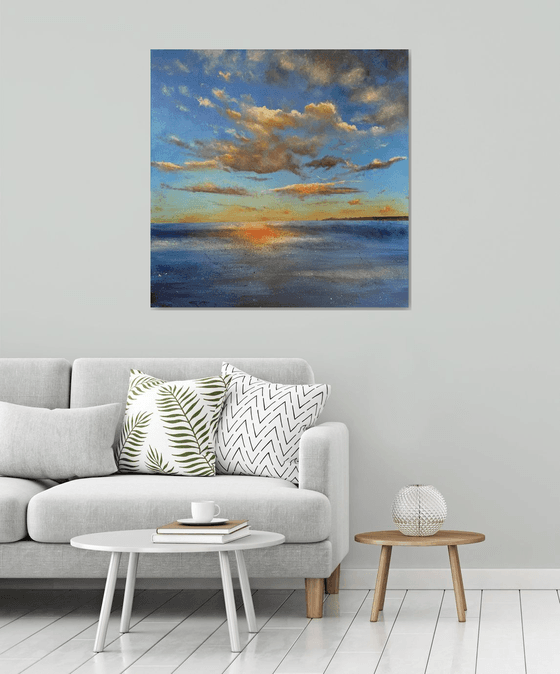 Big Sky Evening Sea