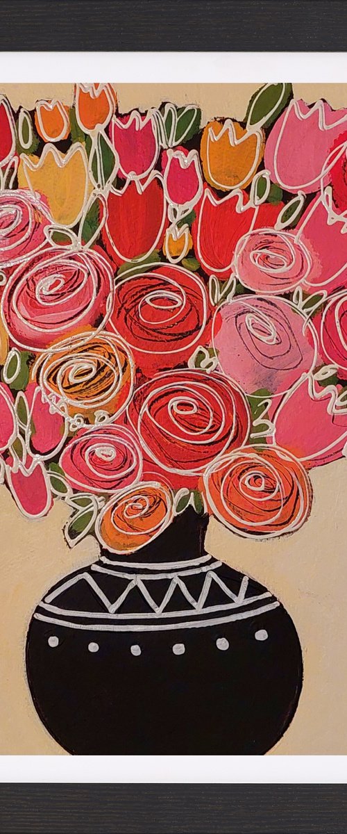 Mixed Summer Flowers III by Jan Rippingham
