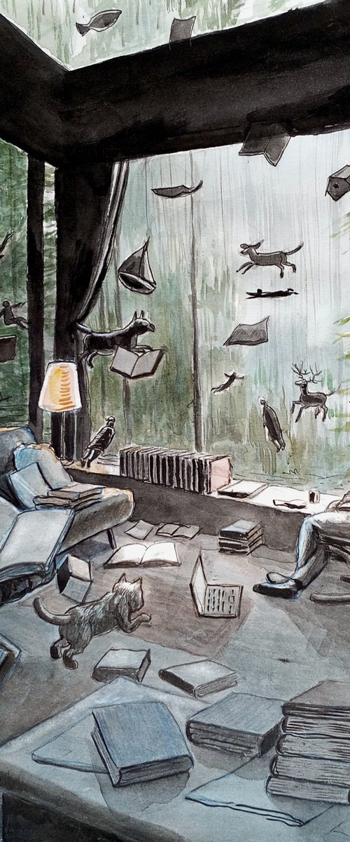 Interior in a rainy day by paolo beneforti