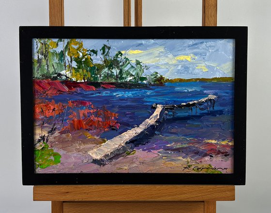 Wooden Bridge on the River