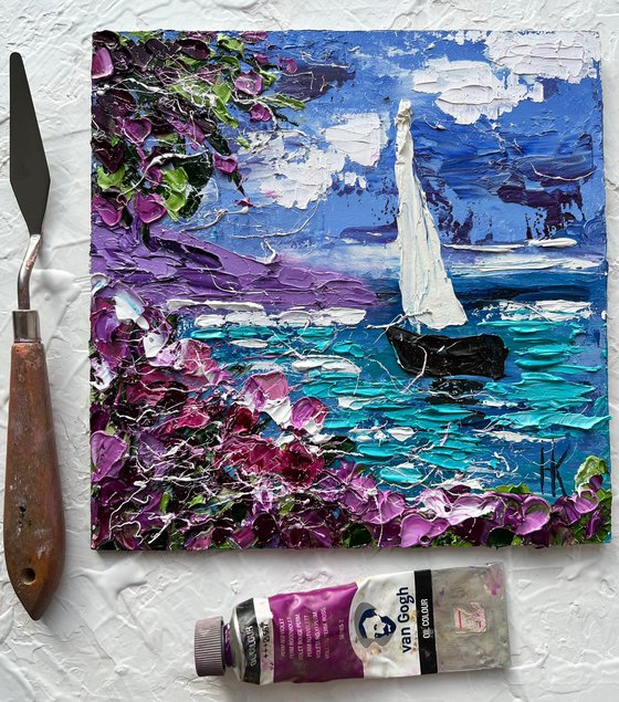 Amalfi Sailboat Painting