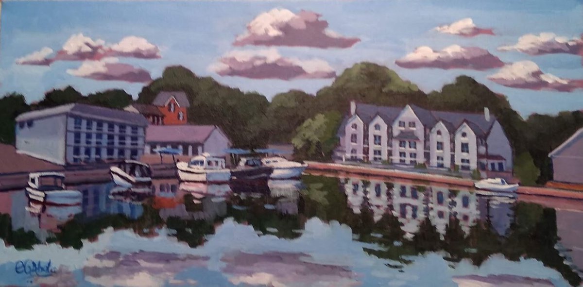 Picton Marina, Prince Edward County By Edward Abela, 24 X 12, Artwork For Sale On Artfinder