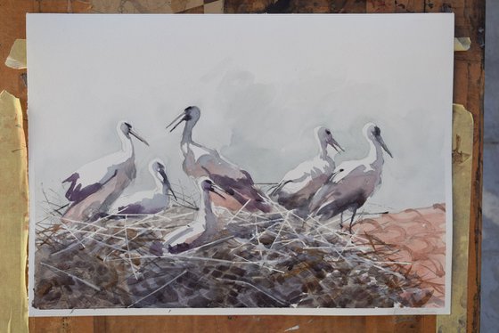 Storks in the nest 2