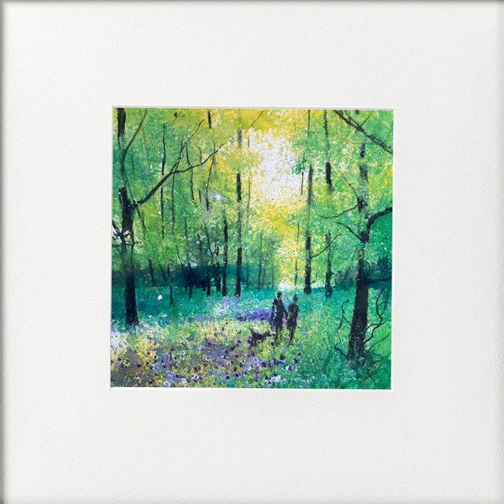 woodland dog walk framed