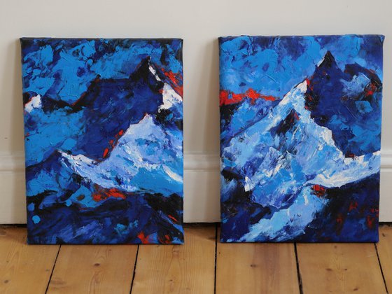 Frozen Peaks - Diptych
