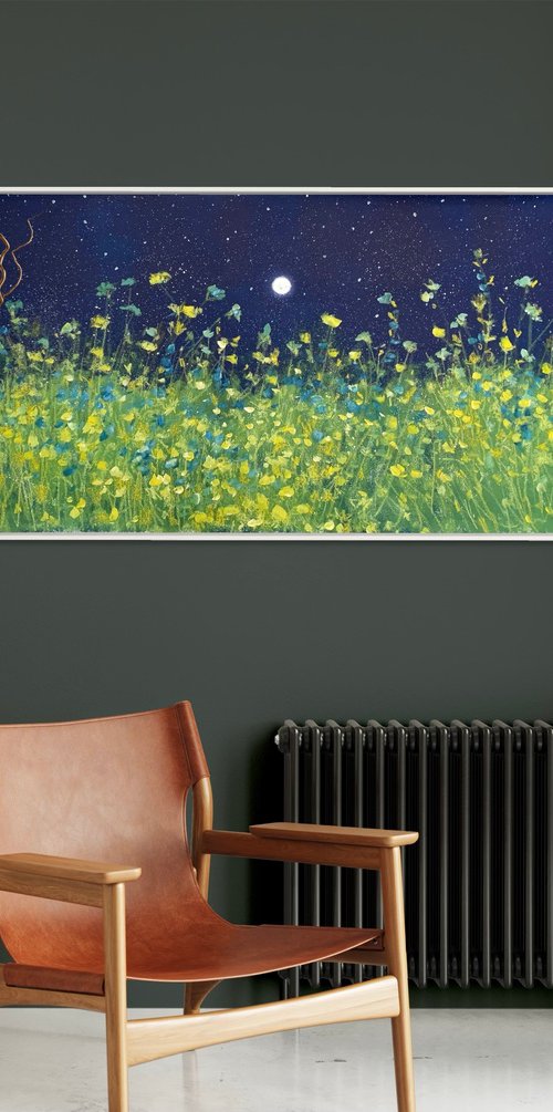 Midnight Garden Bluebells & Buttercups by Jennifer Taylor