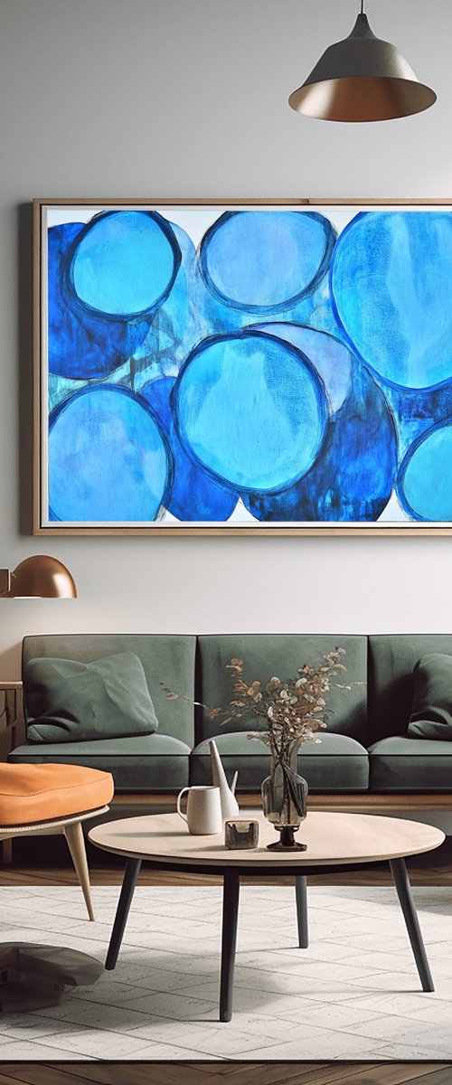 Large Blue Wall Art by Sasha Robinson