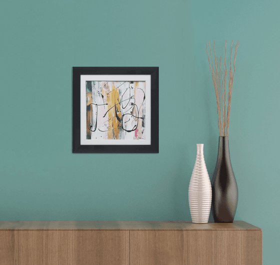 Abstraction #6 - Framed and ready to hang - original abstract painting