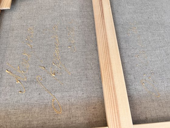 Yellow White texture peonies