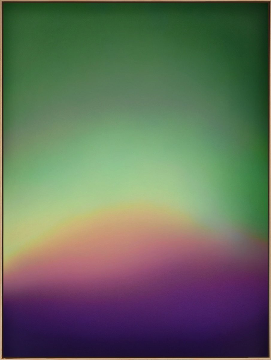 Organic Landscape Acrylic Painting By Jonas Peres, 35 X 47, Celestial Elegance, Study 1, Original Artwork