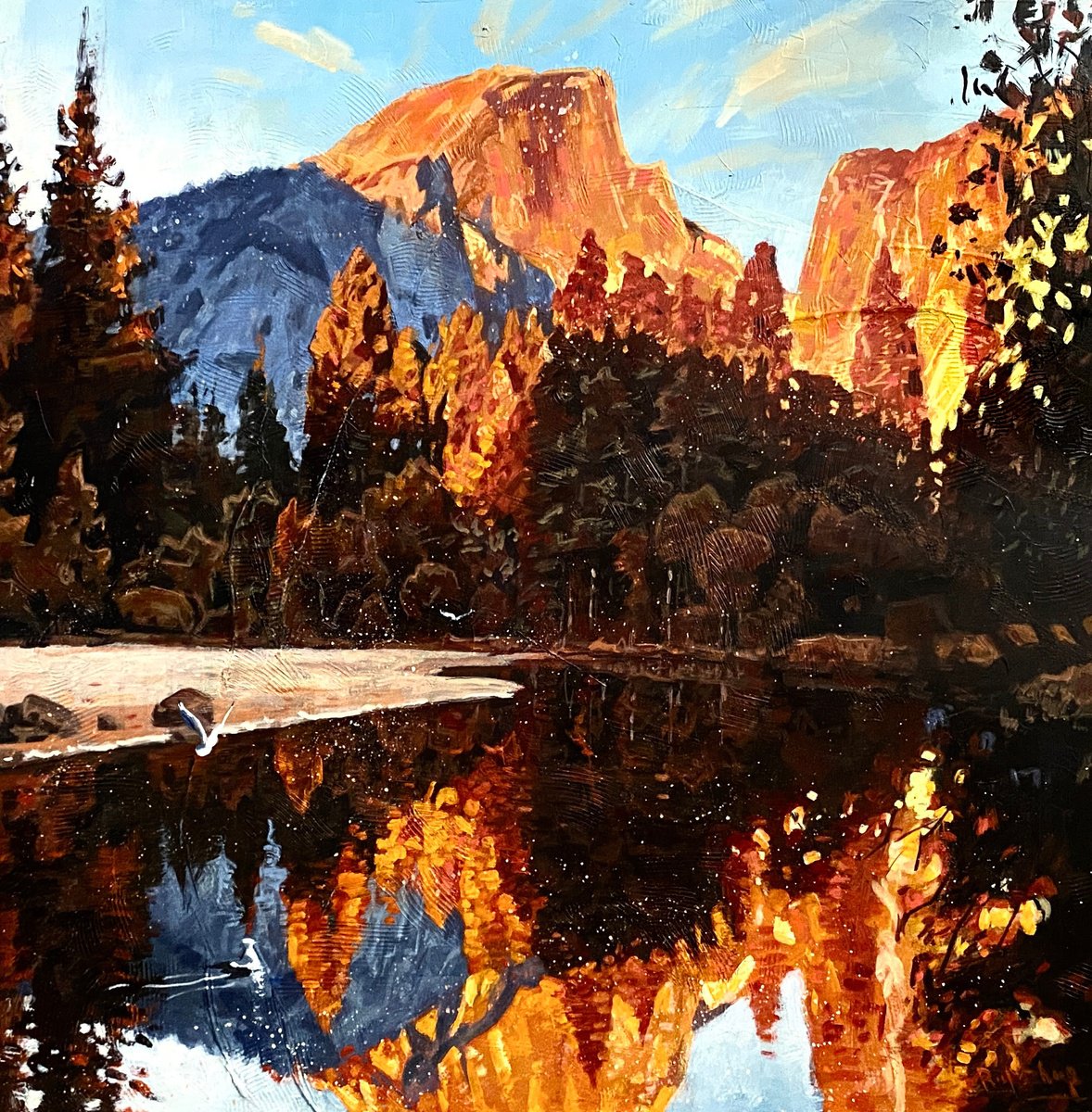  Echoes Of A Golden Valley By Paul Cheng, 32 X 32, Artwork For Sale On Artfinder
