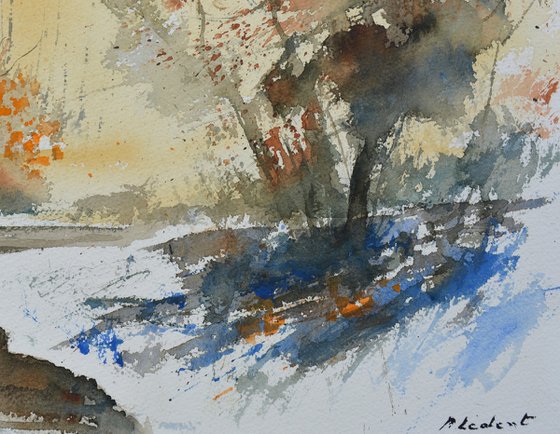 River in autumn  watercolor