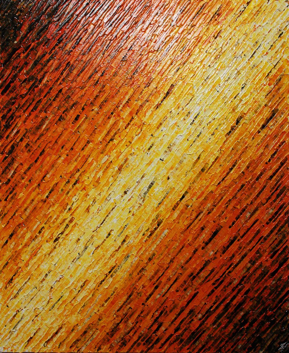 White Orange Knife Texture By Jonathan Pradillon, 20 X 24, Artwork For Sale On Artfinder