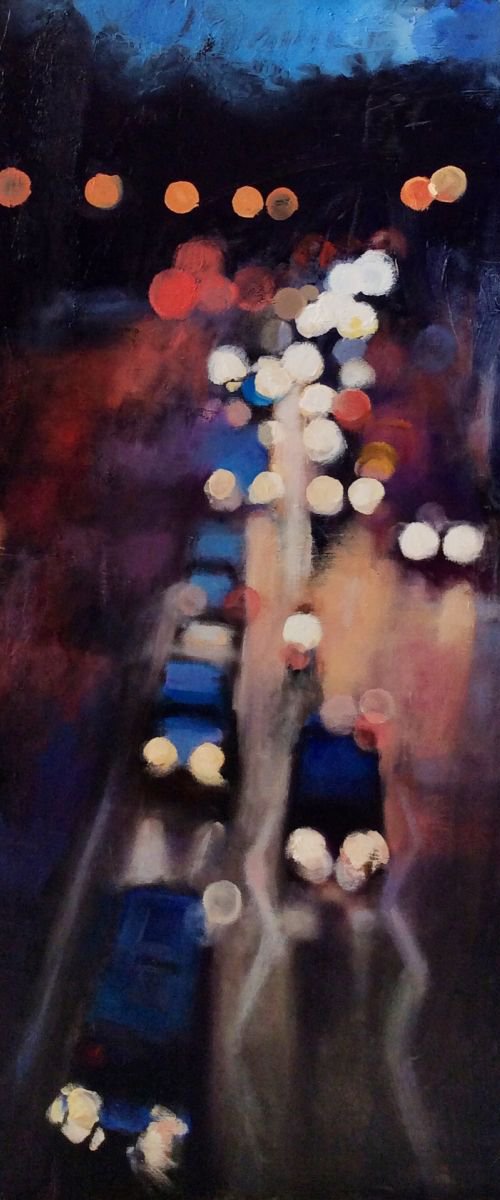 View from Embankment bridge, evening. by John Welsh