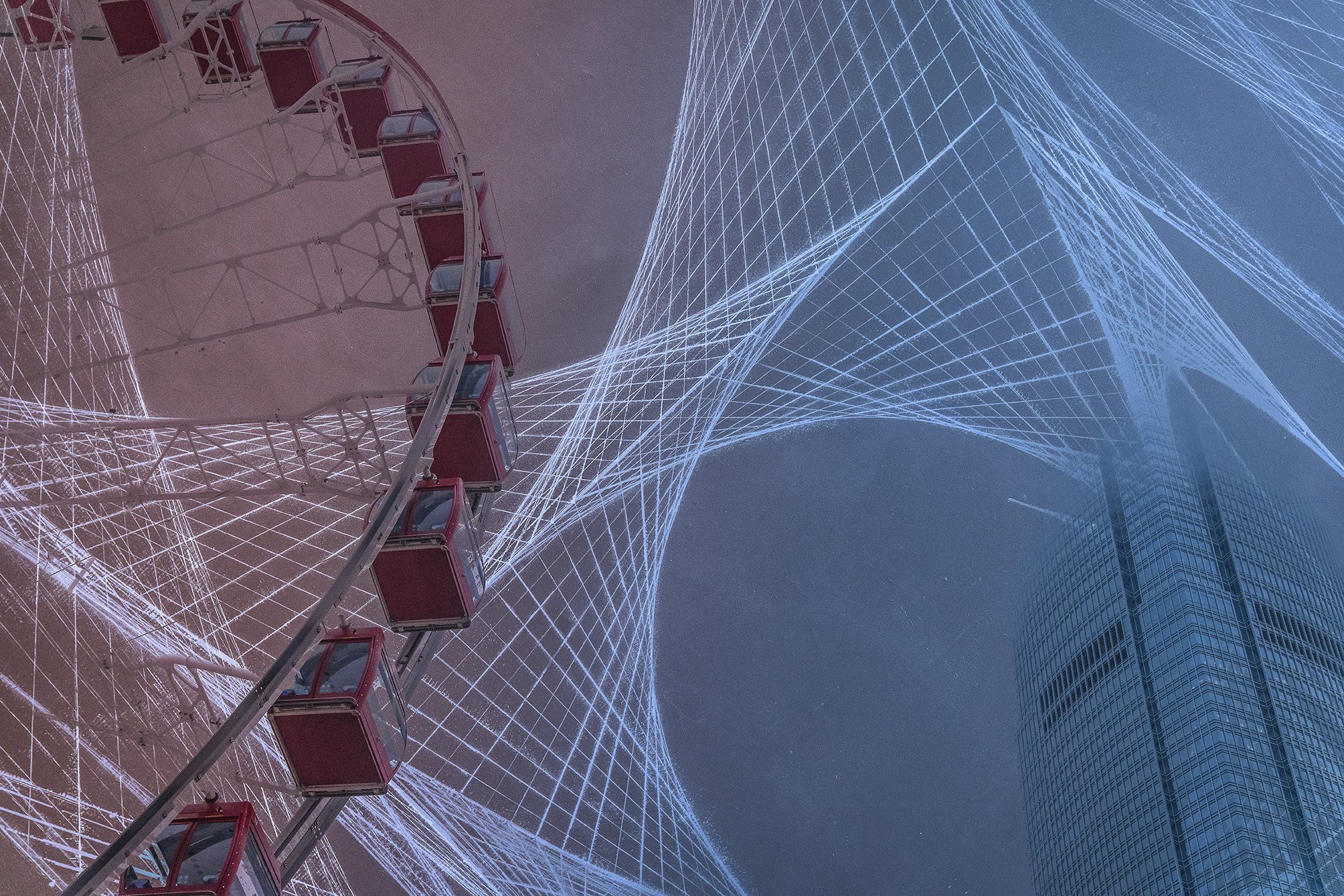 Cityscapes Photograph By Sergio Capuzzimati, 24 X 16", The Wheel, Original Artwork