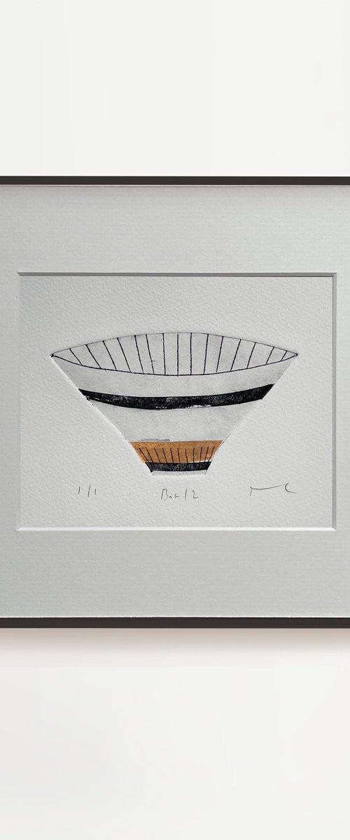Midcentury Bowl No.2 original drypoint by Francesca Iannaccone