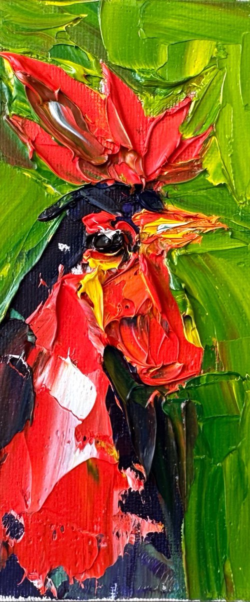 Domestic rooster by Oksana Fedorova