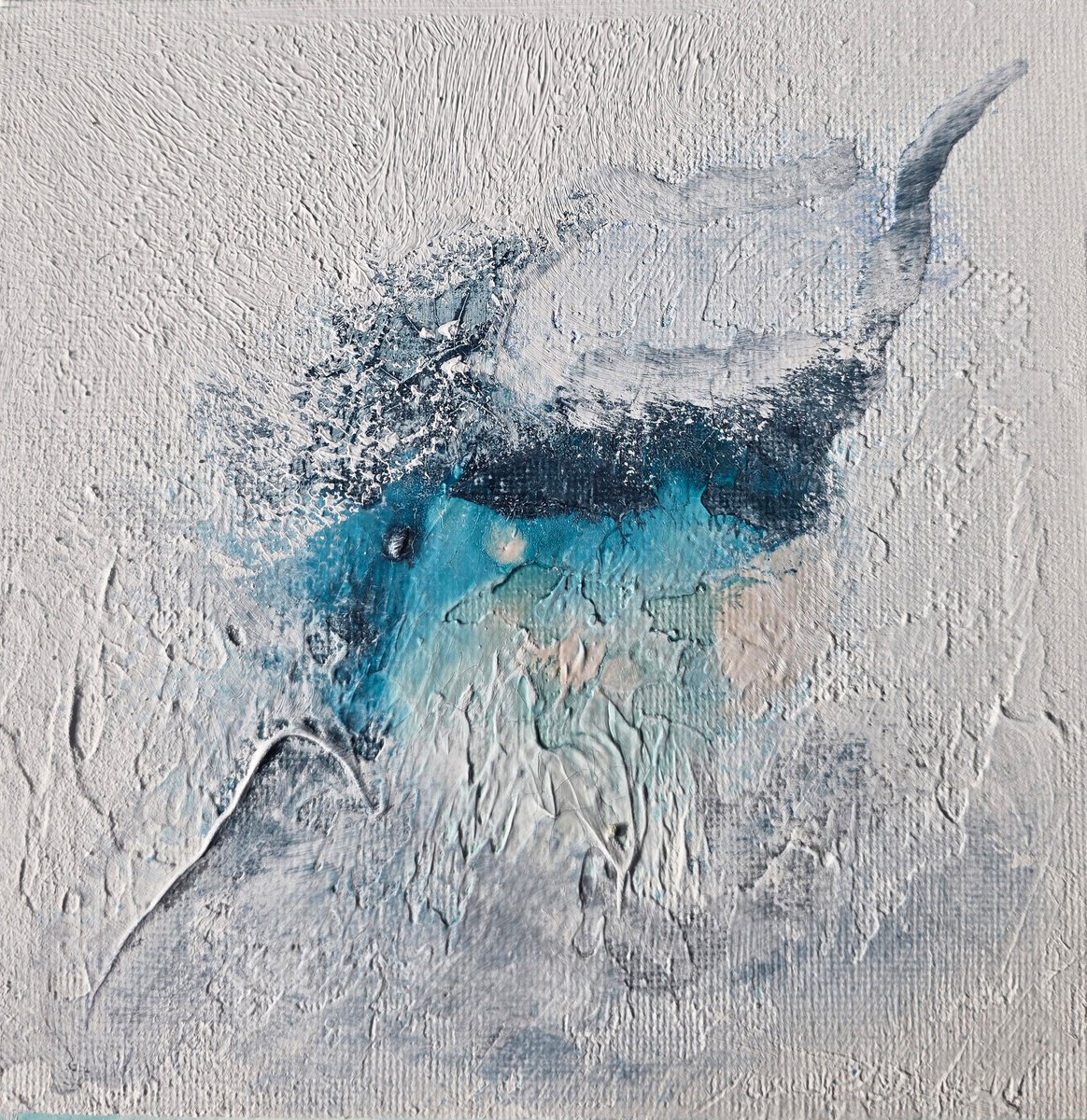 White Little Story Vi By Doris Duschelbauer, 11 X 11, Artwork For Sale On Artfinder