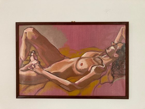 Reclining Nude (Purple)