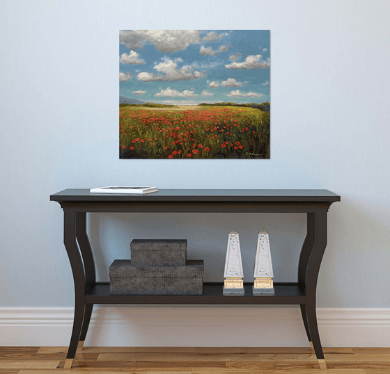 Poppies near the sea