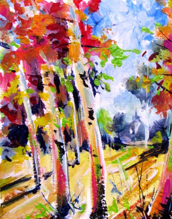 Autumn trees collection