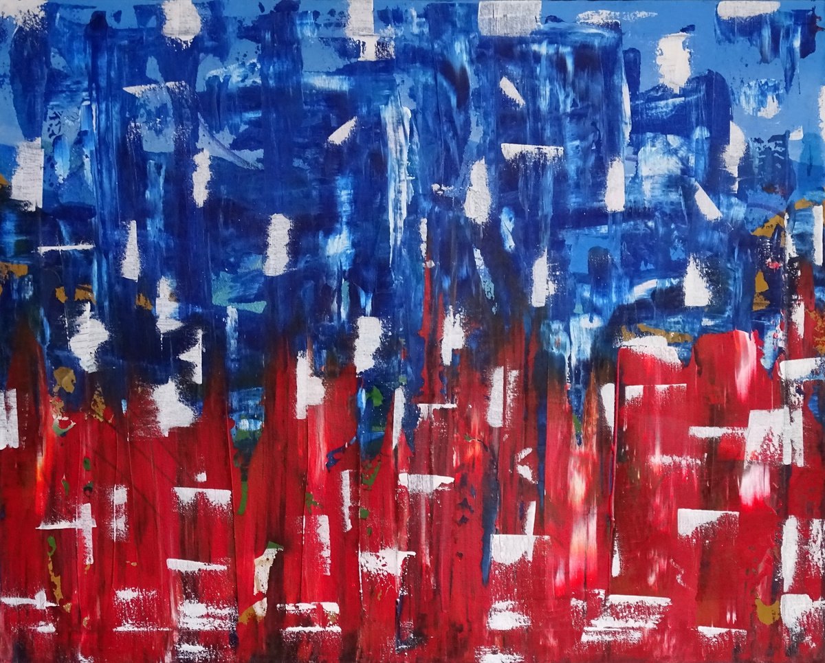 Abstract Acrylic Painting By Cb., 39 X 31, The Pango, Original Artwork