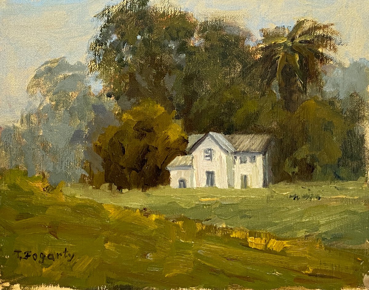 Farm House Off HWY37 Plein Air Landscape by Tatyana Fogarty