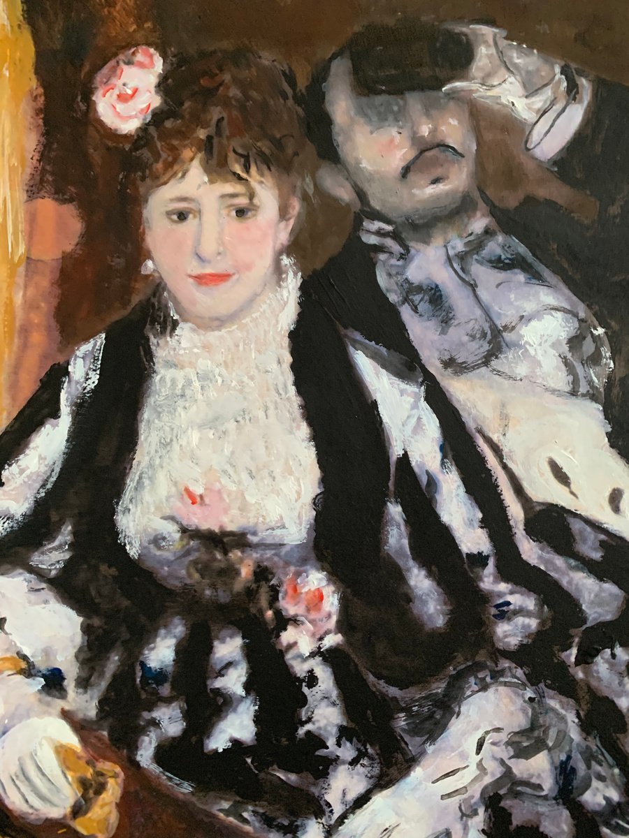 Original Copy of Famous Painting by Pierre-Auguste Renoir The Theatre Box by Kumi Muttu