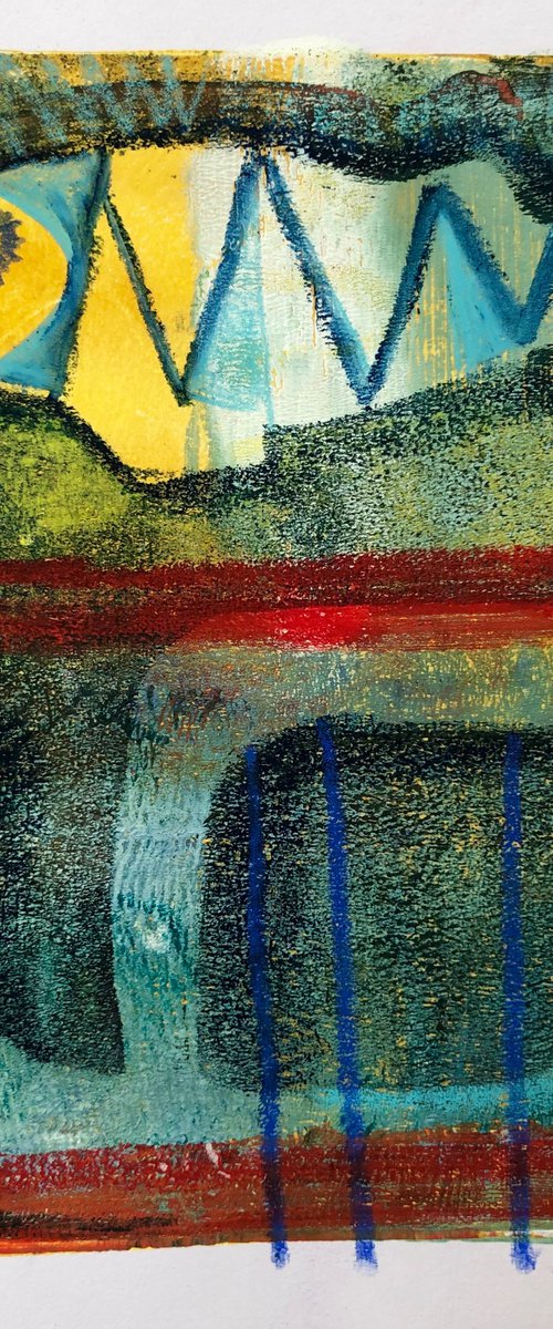 Fish Monoprint 1 by Annie Meier