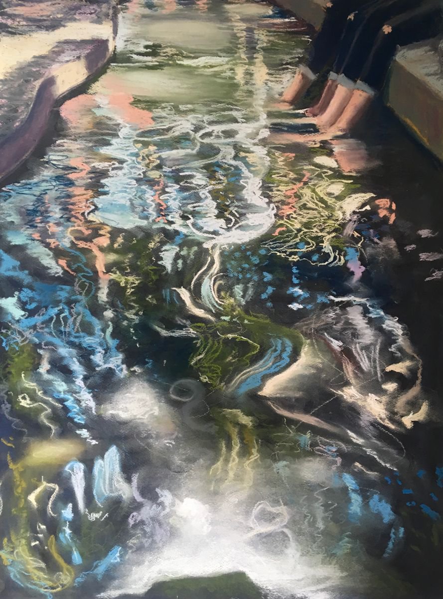 Hot springs Pastel drawing: John Cottee | Artfinder