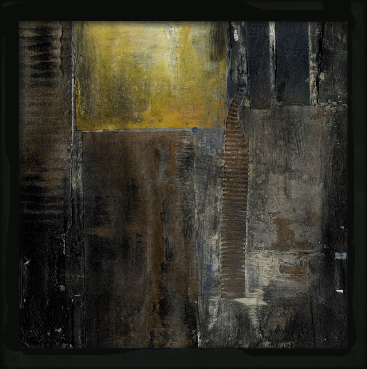 Abstract Painting By Kathy Morton Stanion, 13 X 13", Midnight Magic 17, Original Artwork