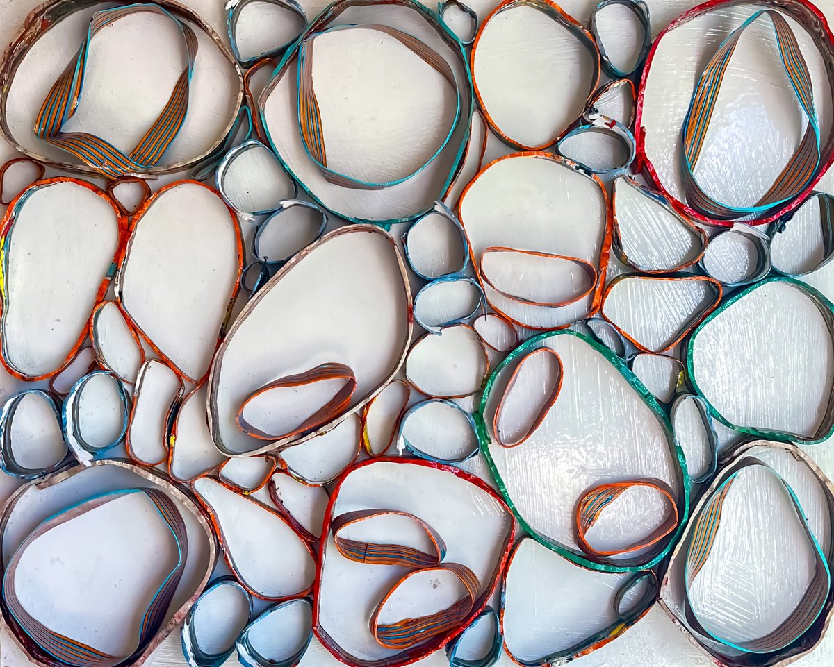 Abstract Landscape Oil Painting By Dan Mckay, 20 X 16, Spacescape #3, Original Artwork