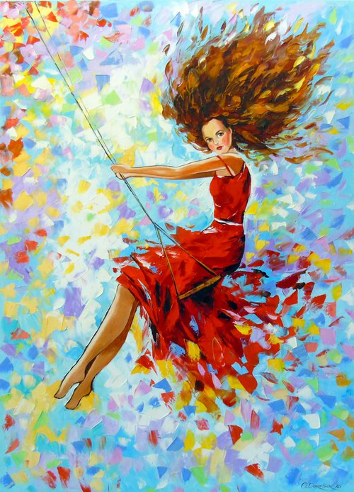 The girl on the swing by Olha Darchuk