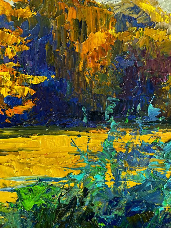 Autumn Evening River Bank