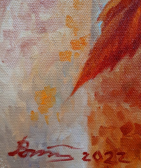 Sunflower in orange
