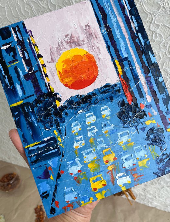 NYC Moon Painting