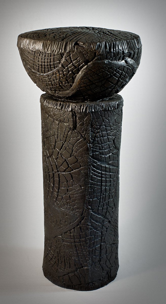 Expressive Abstract Clay Sculpture By Inaki San, 12 X 25, Ipsus, Original Artwork