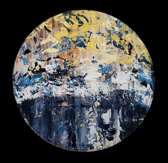 Circular abstract painting / Abstract 22108