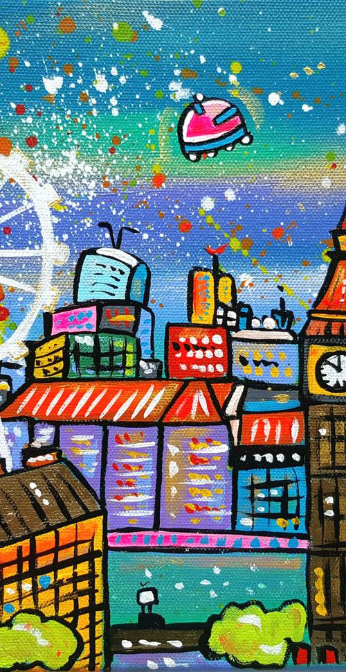 New Futuristic View of London in a parallel world.. by Maria Luisa  Azzini